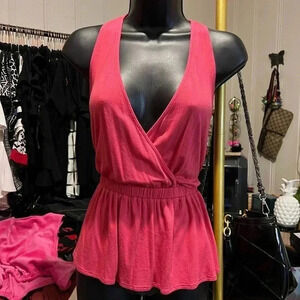 NWT Free People We the Free Heat Wave Surplice V-Neck Peplum Tank